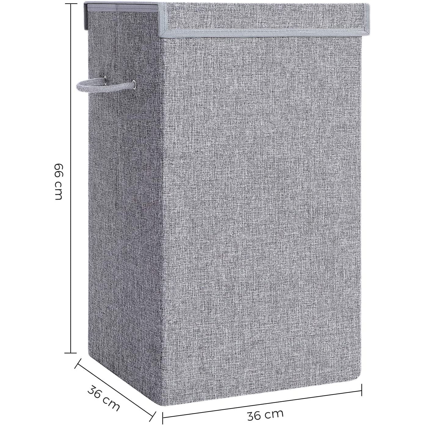 Košara za rublje, košara za rublje s magnetnim poklopcem i ručkom 85L | SONGMICS-vitahome.hr