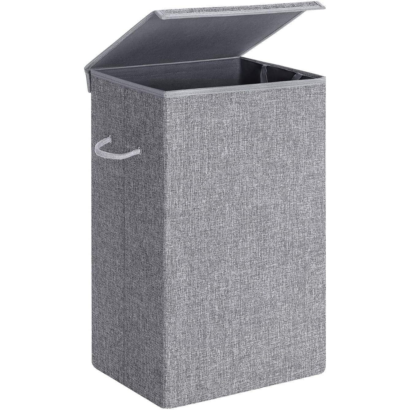 Košara za rublje, košara za rublje s magnetnim poklopcem i ručkom 85L | SONGMICS-vitahome.hr