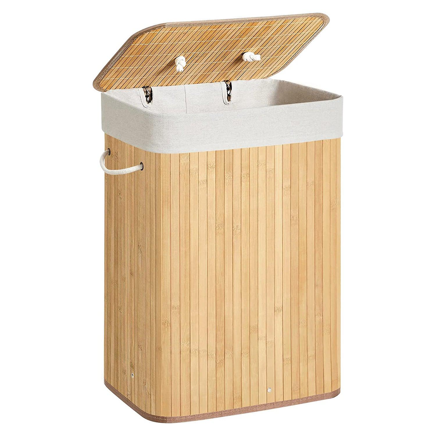 Košara za rublje od bambusa, XL sklopivi stalak za rublje 72L | SONGMICS-vitahome.hr