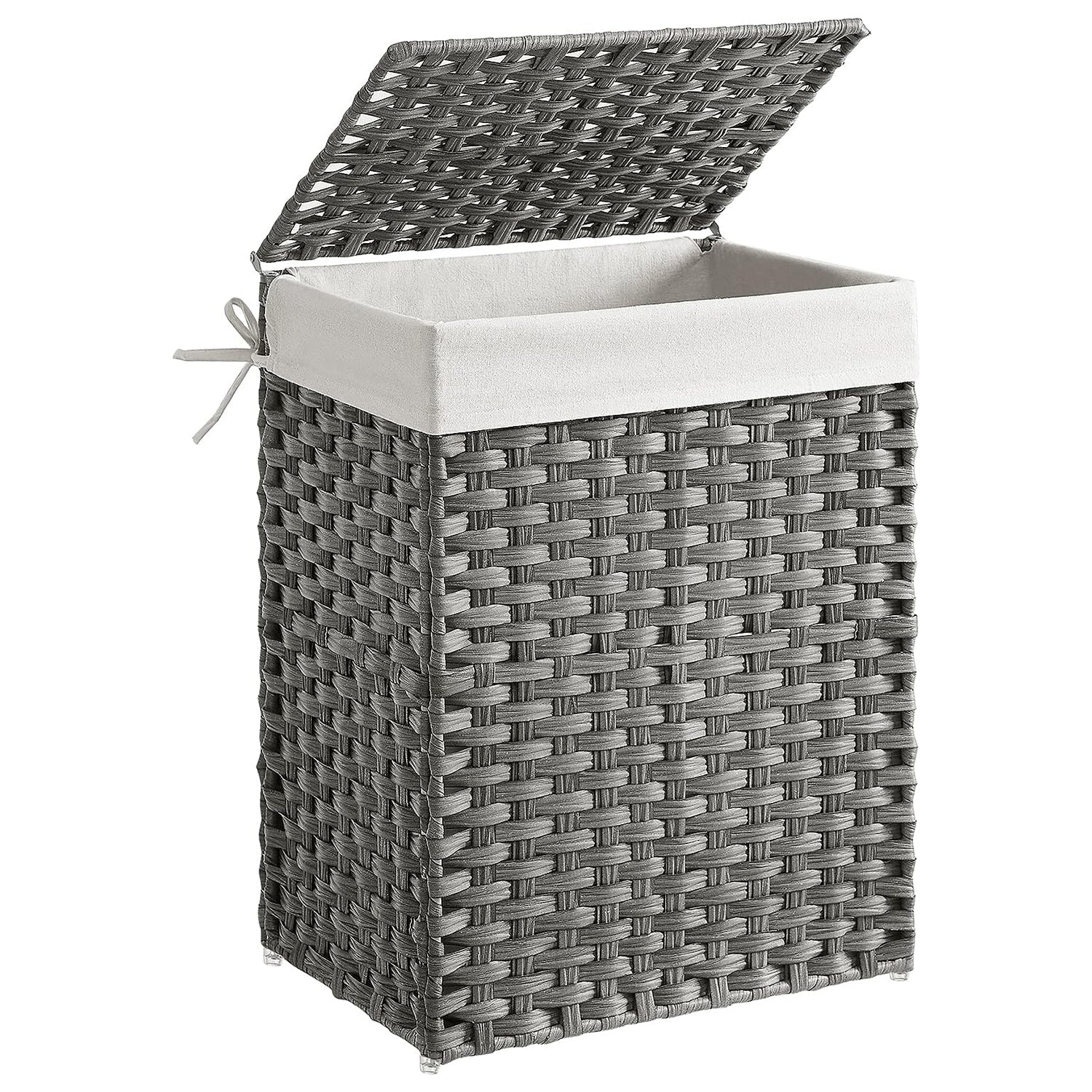 Košara za rublje, ručno tkana košara za rublje, siva | SONGMICS-vitahome.hr