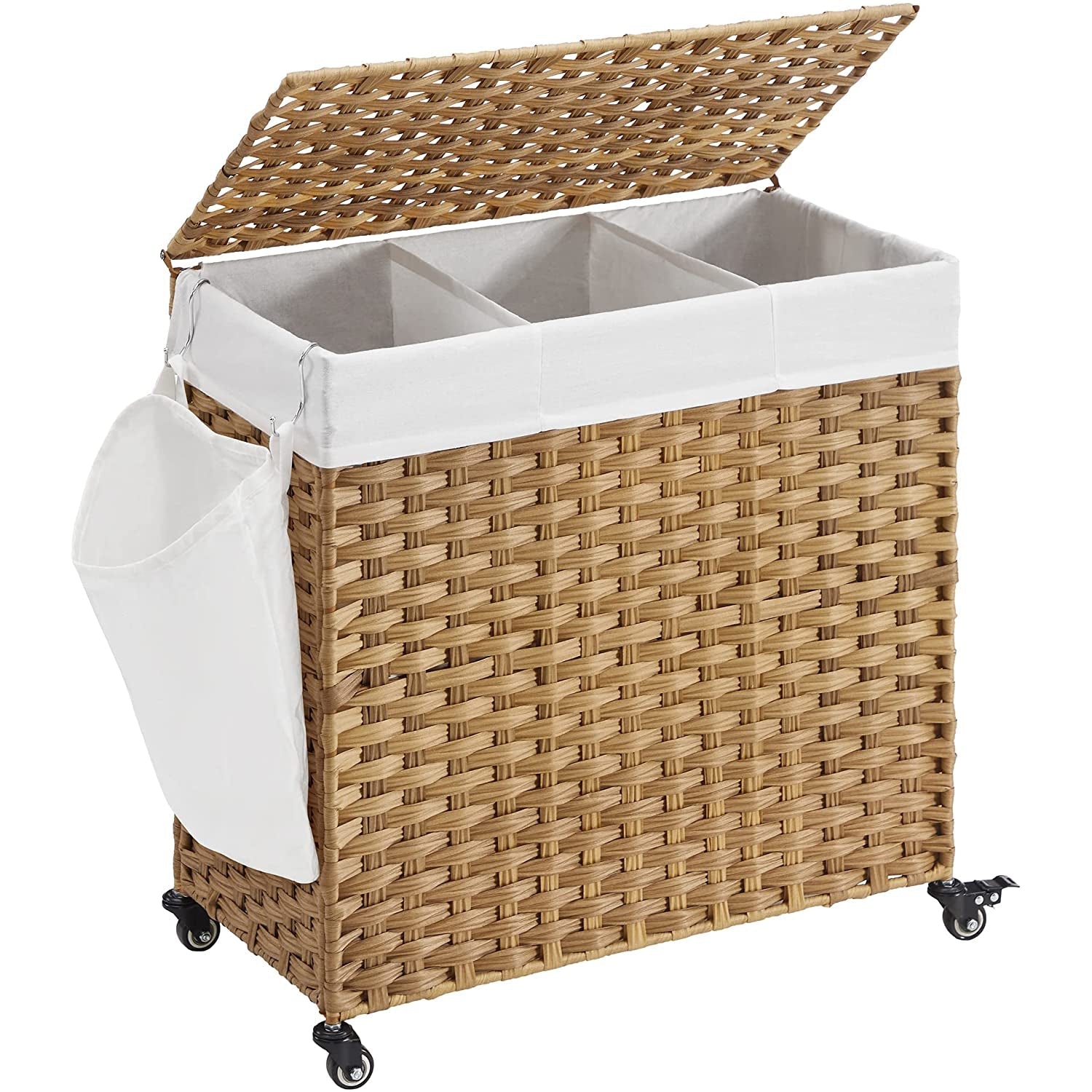Košara za rublje s 3 odjeljka 140L | SONGMICS-vitahome.hr