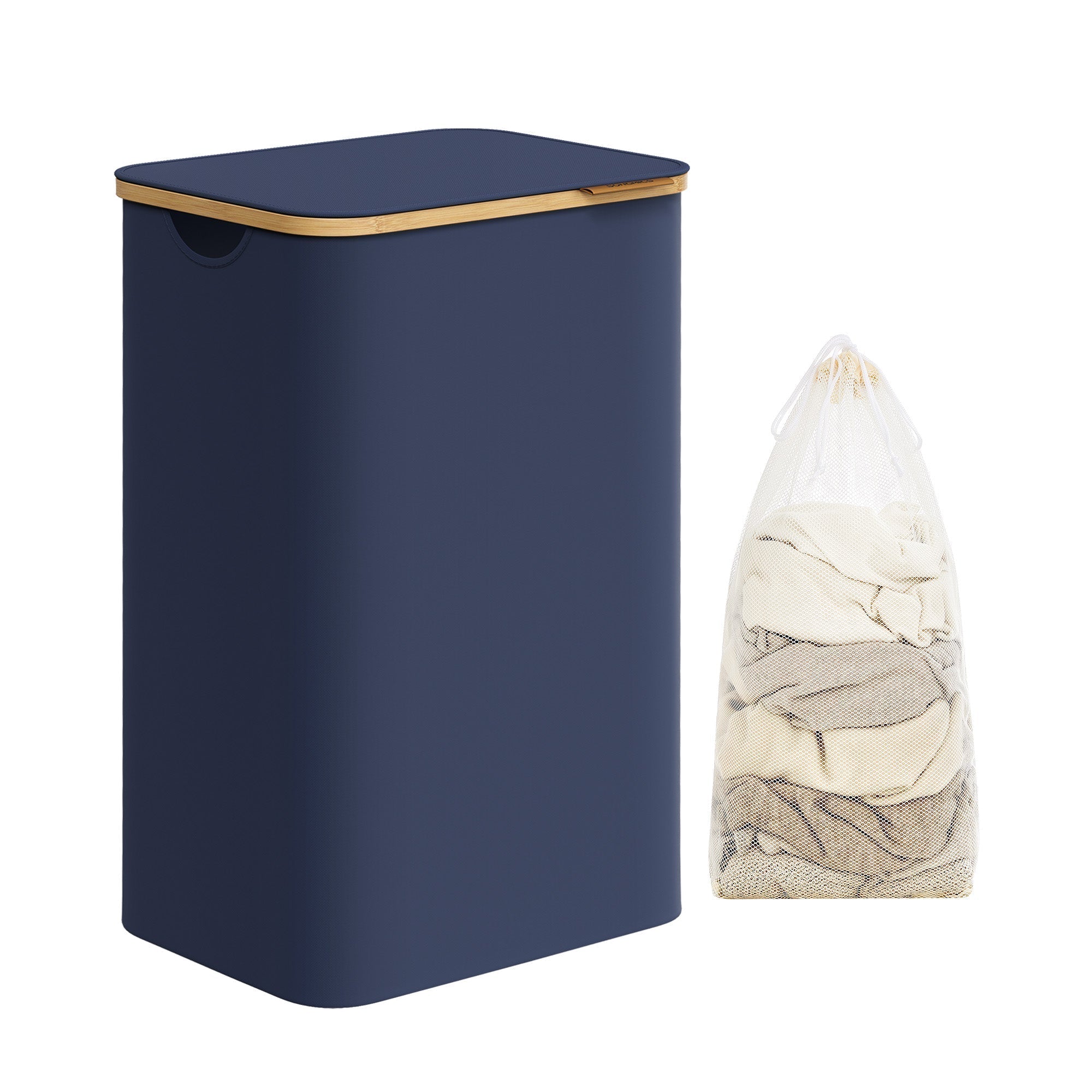 Košara za rublje s poklopcem, kapaciteta 90 L, 42 x 32 x 70,5 cm, plava | SONGMICS-vitahome.hr