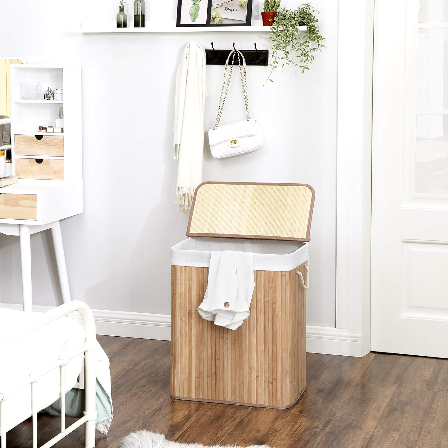 Košara za rublje s poklopcem, vrećica koja se skida, 100 litara | SONGMICS-vitahome.hr