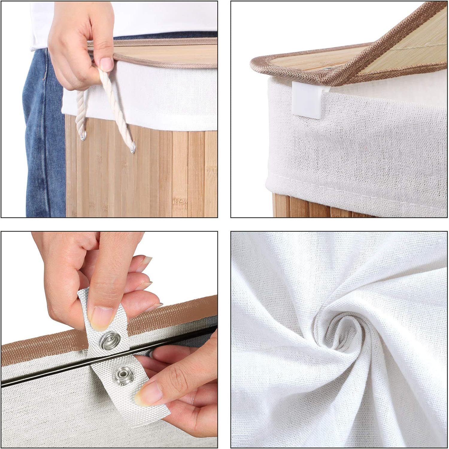 Košara za rublje s poklopcem, vrećica koja se skida, 100 litara | SONGMICS-vitahome.hr