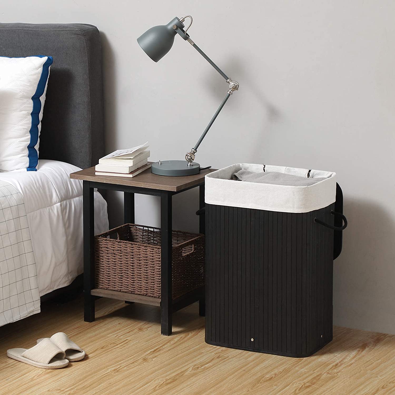 Košara za rublje, sklopiva košara za rublje od bambusa 72 L | SONGMICS-vitahome.hr