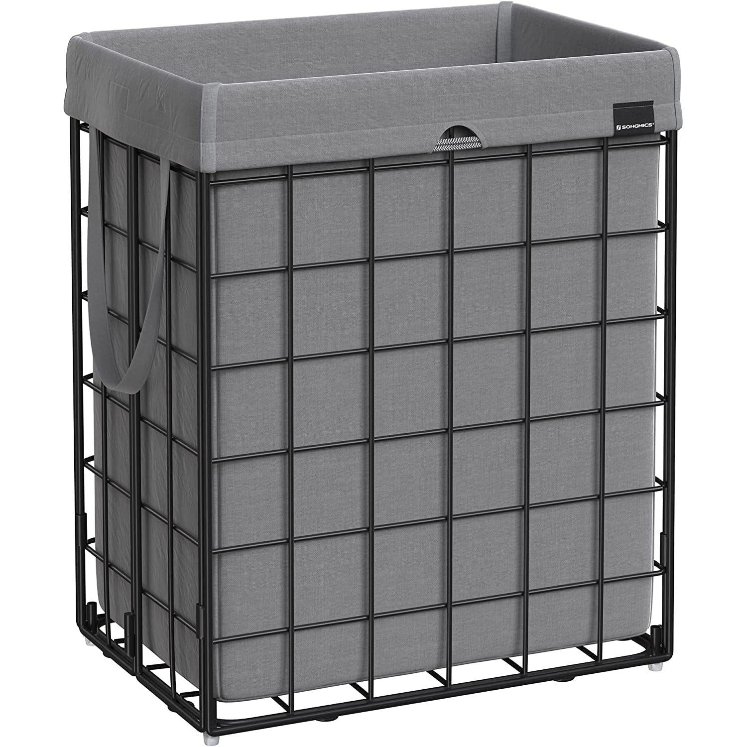 Košara za rublje, sklopivi stalak za odjeću od 90L, siva | SONGMICS-vitahome.hr