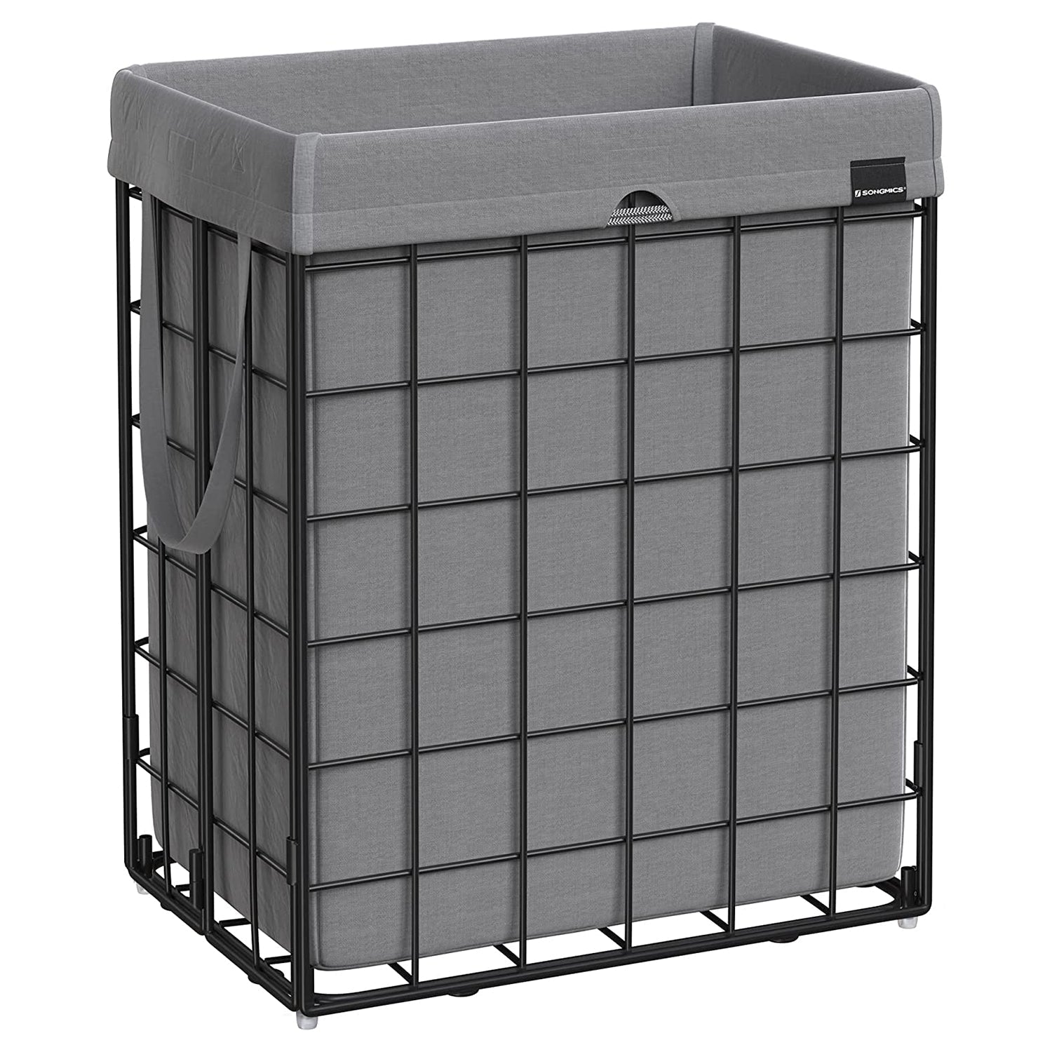 Košara za rublje, sklopivi stalak za odjeću od 90L, siva | SONGMICS-vitahome.hr