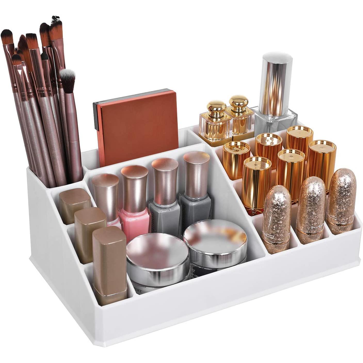 kozmetički organizator, spremište šminke s 4 ladice, 24 x 18,5, x 13,5 cm, bijela | SONGMICS-vitahome.hr