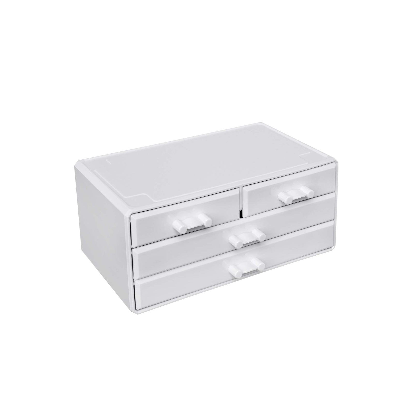 kozmetički organizator, spremište šminke s 4 ladice, 24 x 18,5, x 13,5 cm, bijela | SONGMICS-vitahome.hr