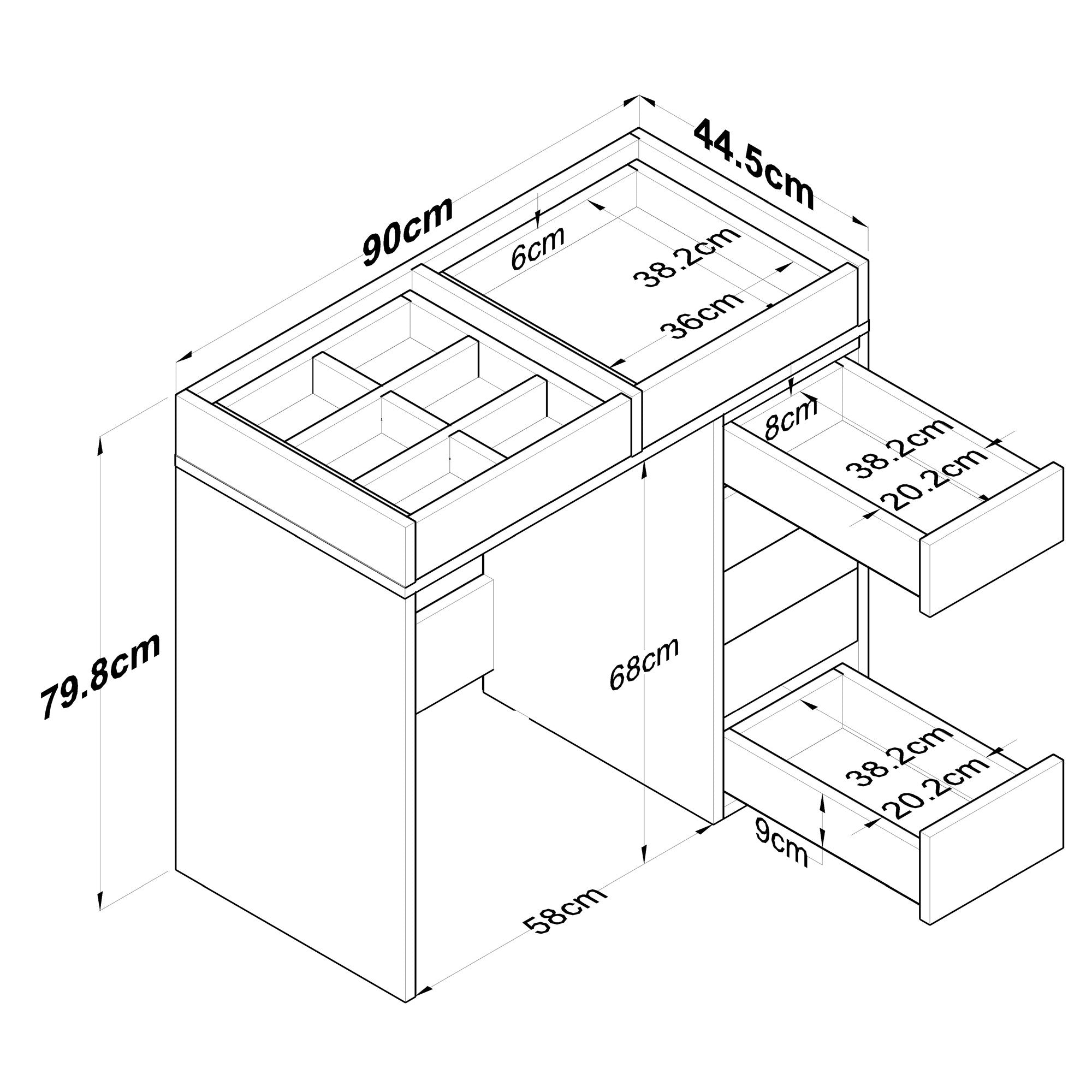Kozmetički stolić BJ107 - 2625 | AG-vitahome.hr