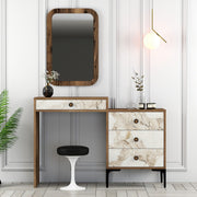 Kozmetički stolić Lizbon 545 - Walnut, White | AG-vitahome.hr