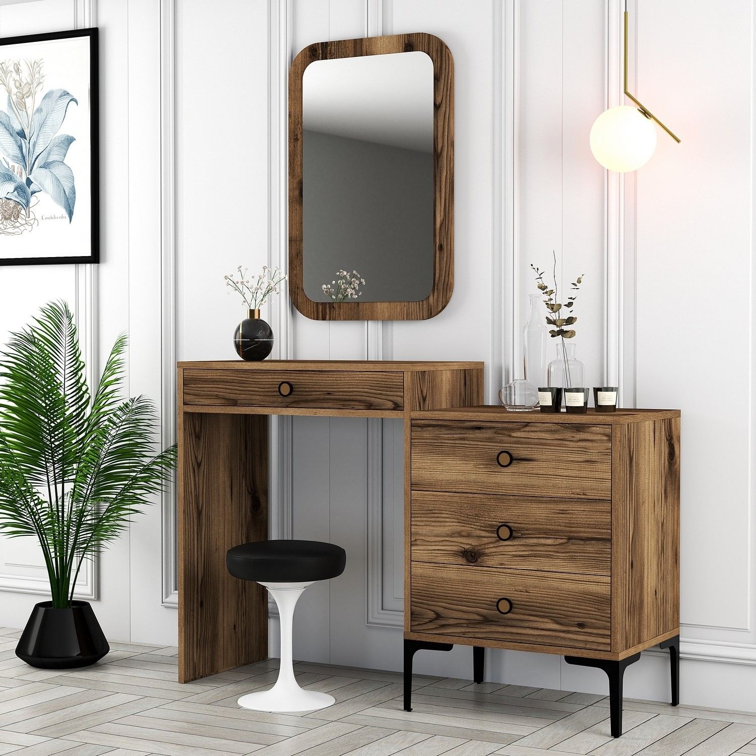 Kozmetički stolić Lizbon 546 - Walnut | AG-vitahome.hr