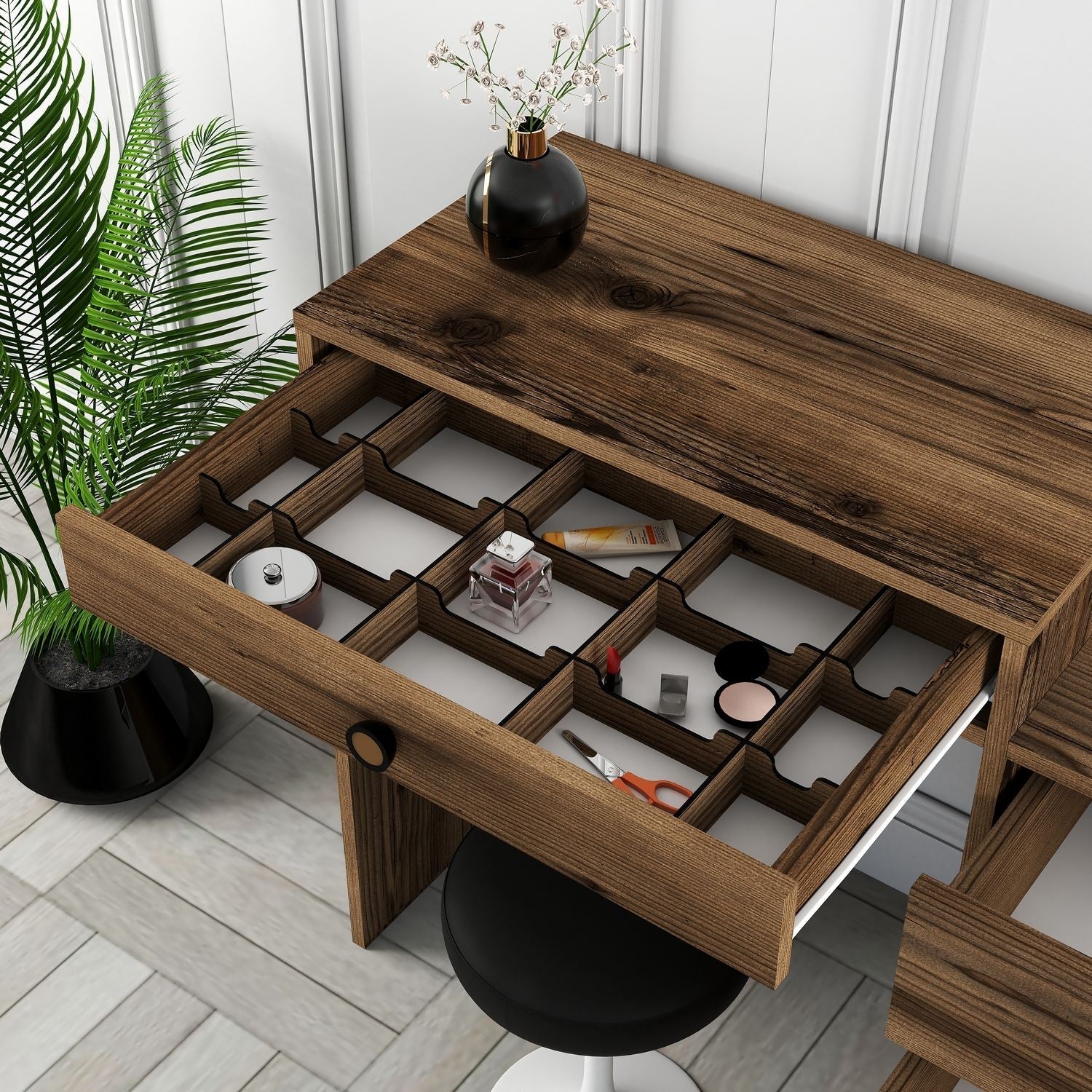 Kozmetički stolić Lizbon 546 - Walnut | AG-vitahome.hr