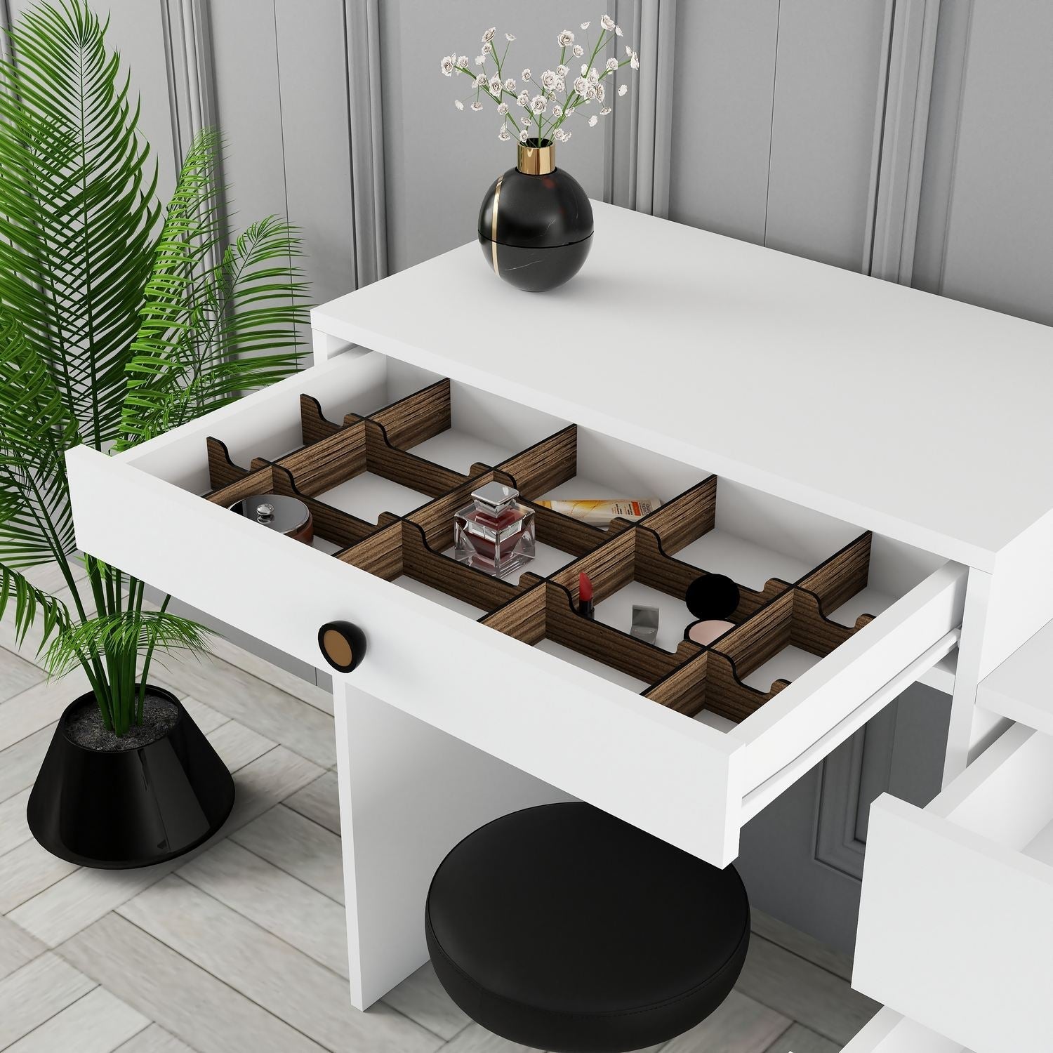 Kozmetički stolić Lizbon 549 - White | AG-vitahome.hr