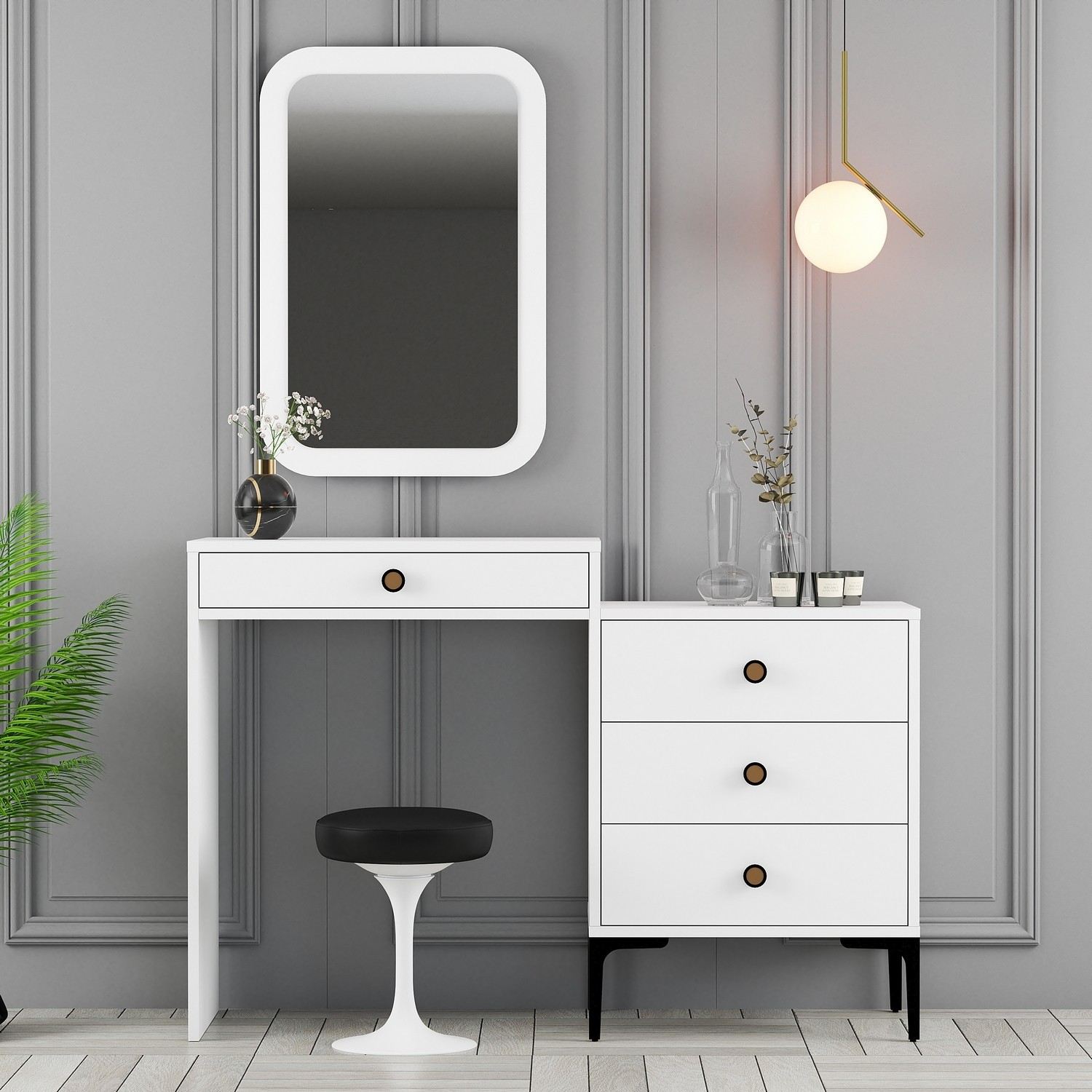 Kozmetički stolić Lizbon 549 - White | AG-vitahome.hr