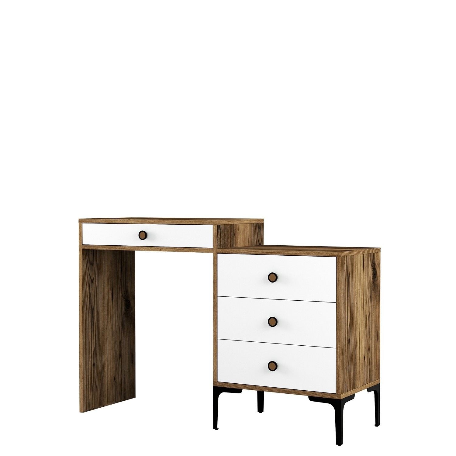 Kozmetički stolić Lizbon 551 - Walnut, White | AG-vitahome.hr