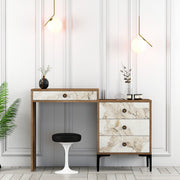 Kozmetički stolić Lizbon 552 - Walnut, White | AG-vitahome.hr