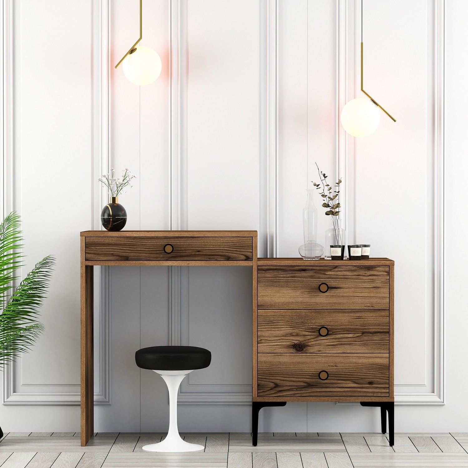 Kozmetički stolić Lizbon 553 - Walnut | AG-vitahome.hr