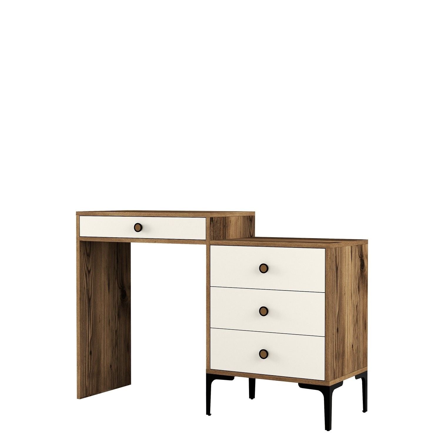 Kozmetički stolić Lizbon 554 - Walnut, Cream | AG-vitahome.hr