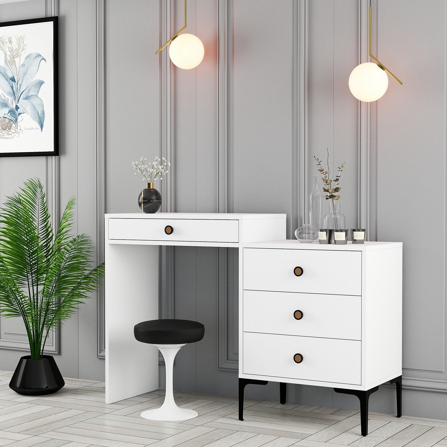 Kozmetički stolić Lizbon 556 - White | AG-vitahome.hr