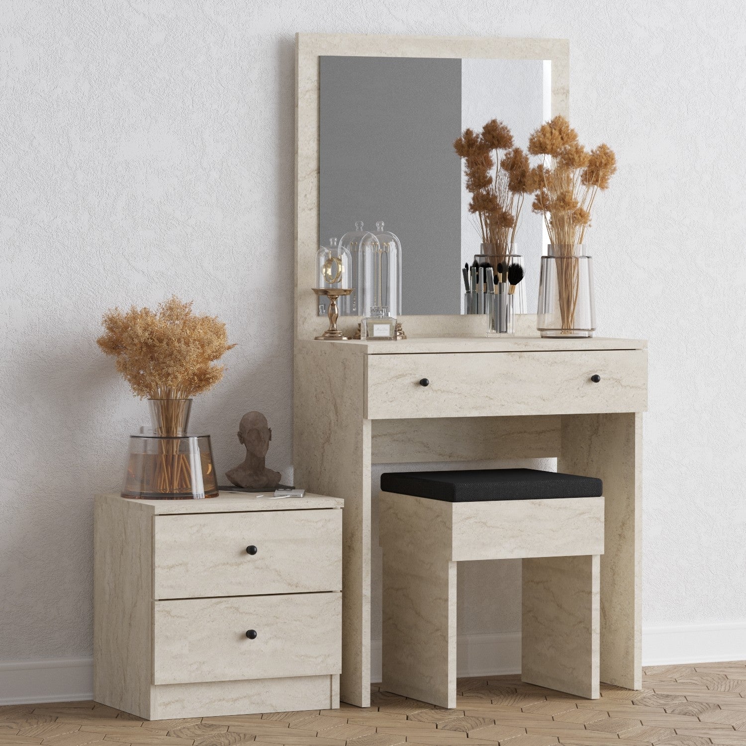 Kozmetički stolić Nice - Travertine | AG-vitahome.hr