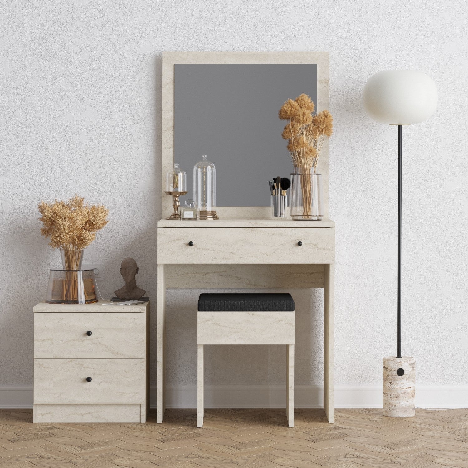 Kozmetički stolić Nice - Travertine | AG-vitahome.hr