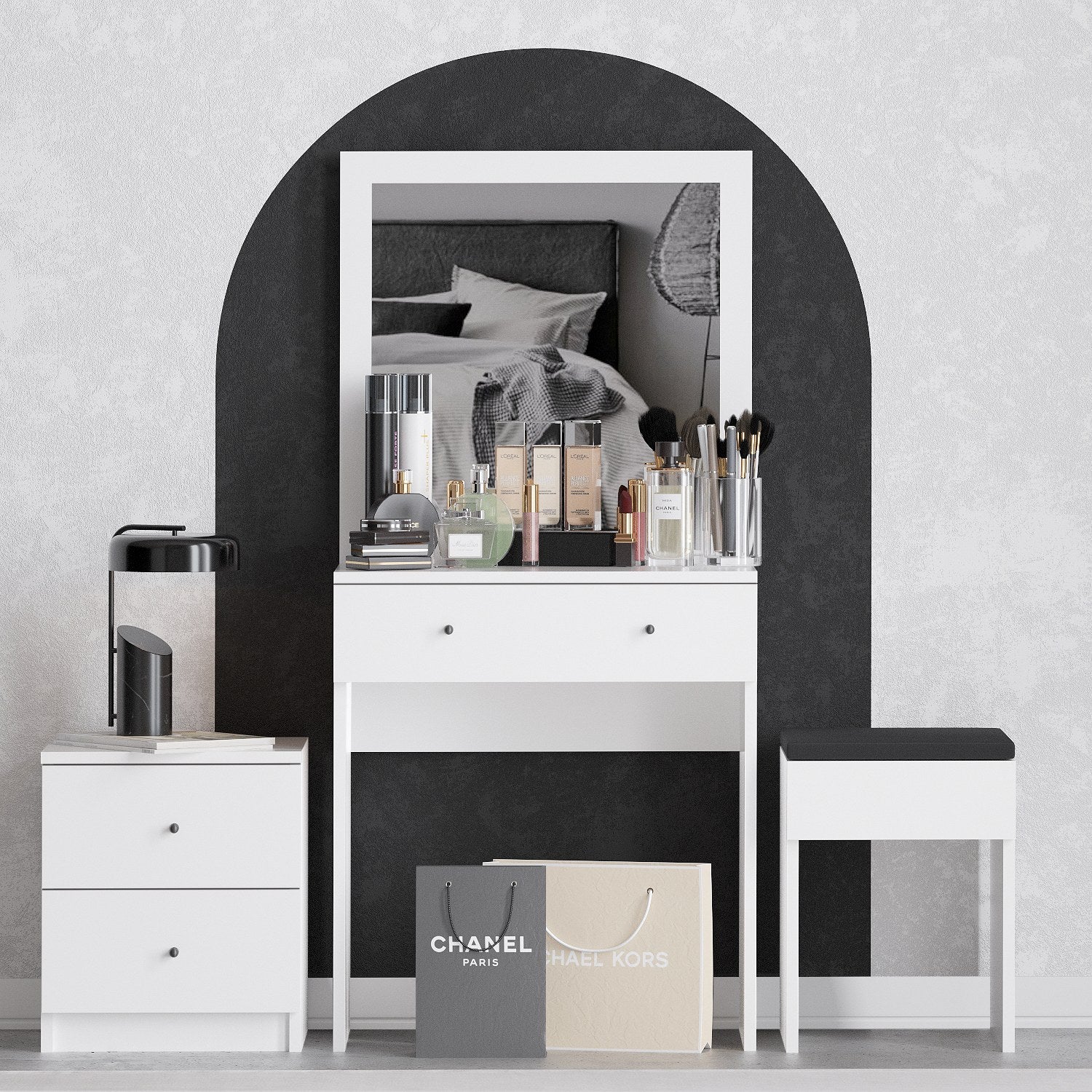 Kozmetički stolić Nice - White | AG-vitahome.hr