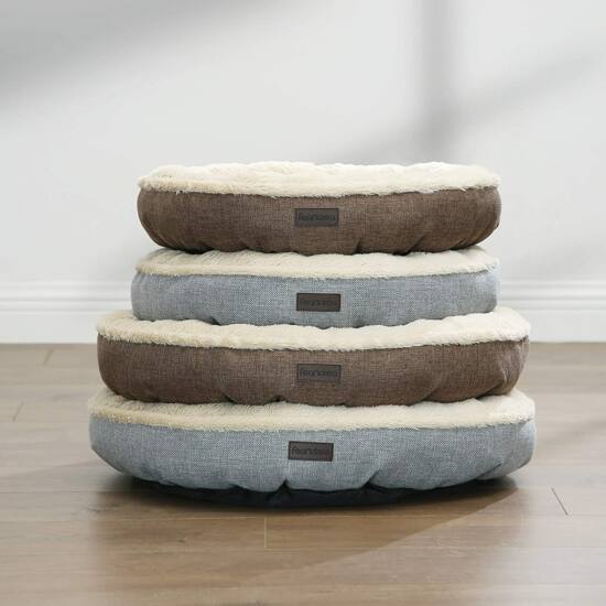 Krevet za pse, krevet za mačke, u obliku krafne, promjer 65 cm, smeđe boje | FEANDREA-vitahome.hr