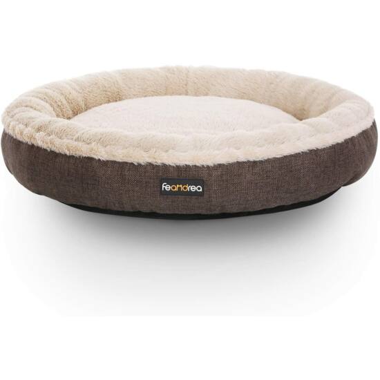 Krevet za pse, krevet za mačke, u obliku krafne, promjer 65 cm, smeđe boje | FEANDREA-vitahome.hr