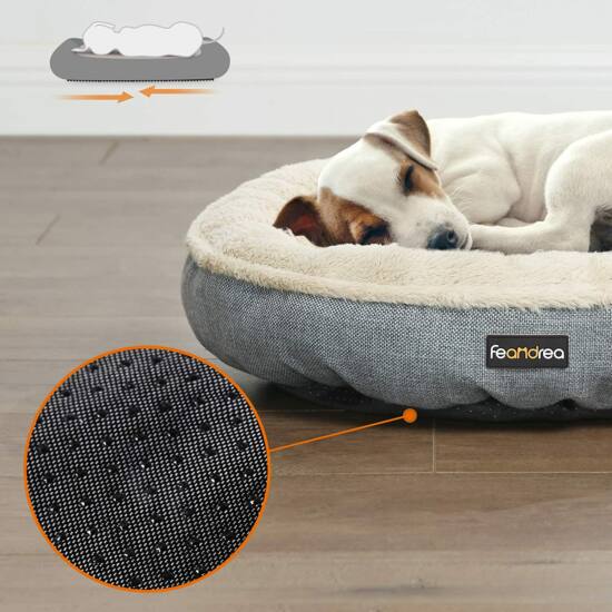 krevet za pse, krevet za mačke, u obliku krafne promjera 65 cm, sive boje | FEANDREA-vitahome.hr
