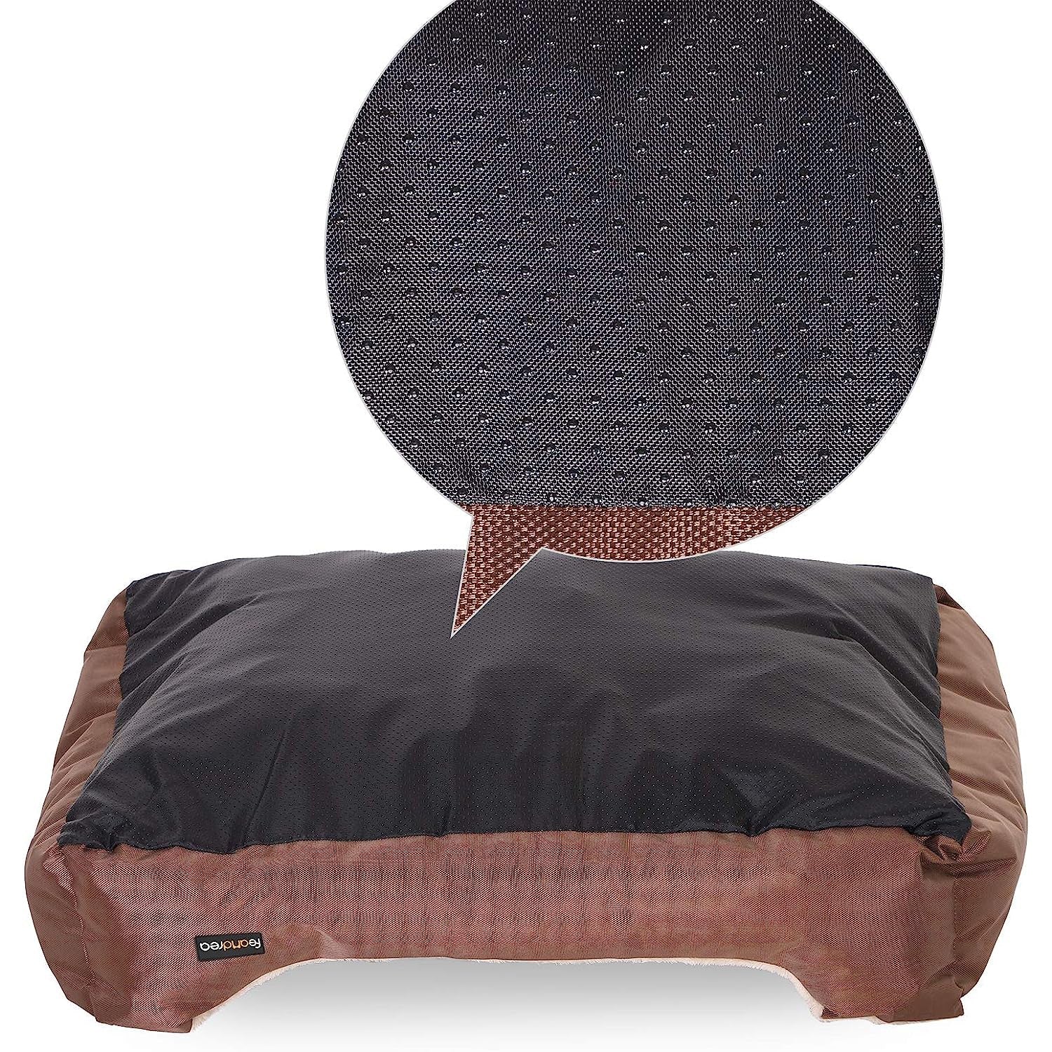 Krevet za pse velikih i srednjih pasmina, 80 x 65 x 20 cm, smeđe boje | FEANDREA | FEANDREA-vitahome.hr