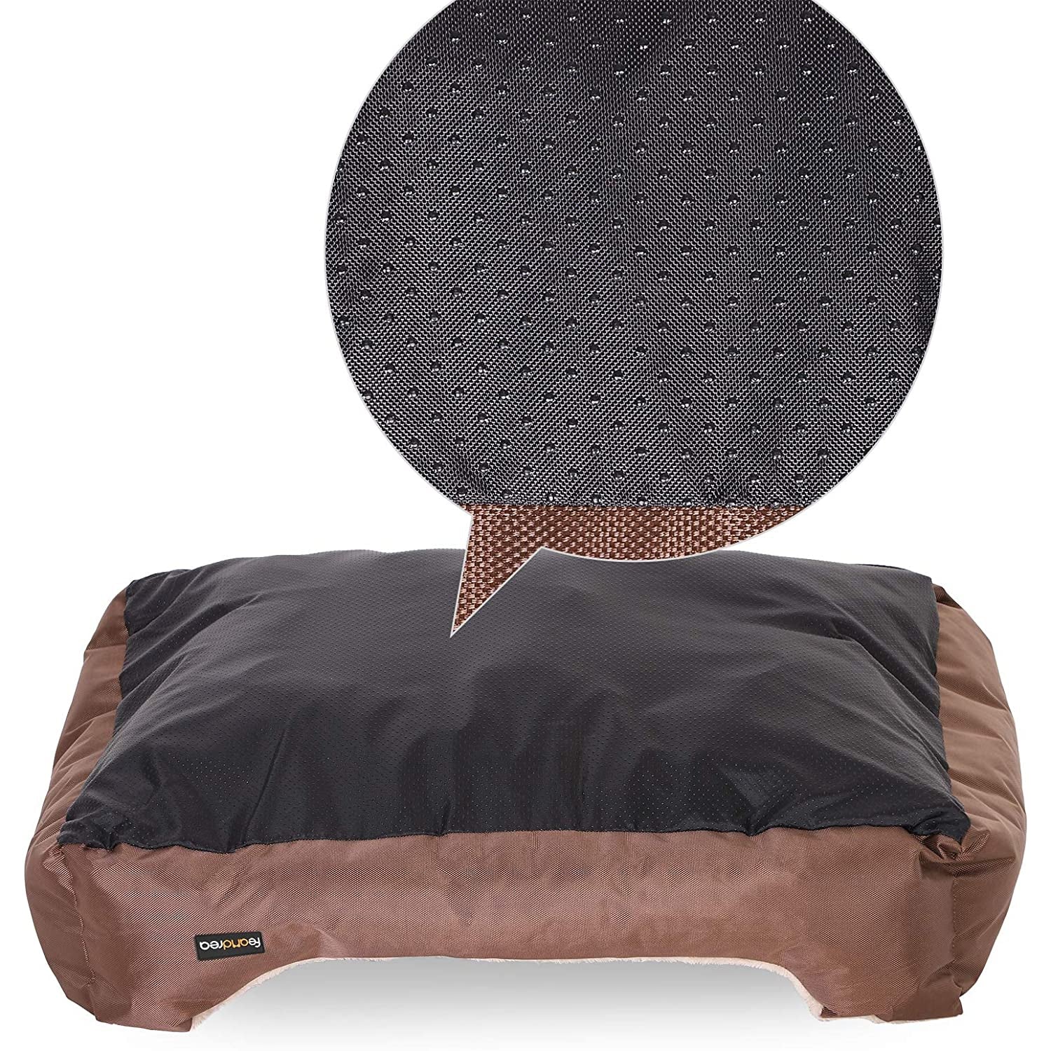 Krevet za pse velikih i srednjih pasmina, 80 x 65 x 20 cm, smeđe boje | FEANDREA | FEANDREA-vitahome.hr