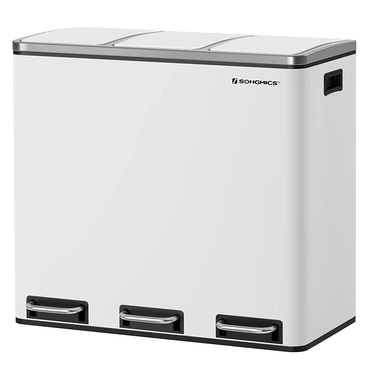 Kuhinjska kanta na pedale, selektivni sakupljač otpada, 3 x 18 L, bijela | SONGMICS-vitahome.hr