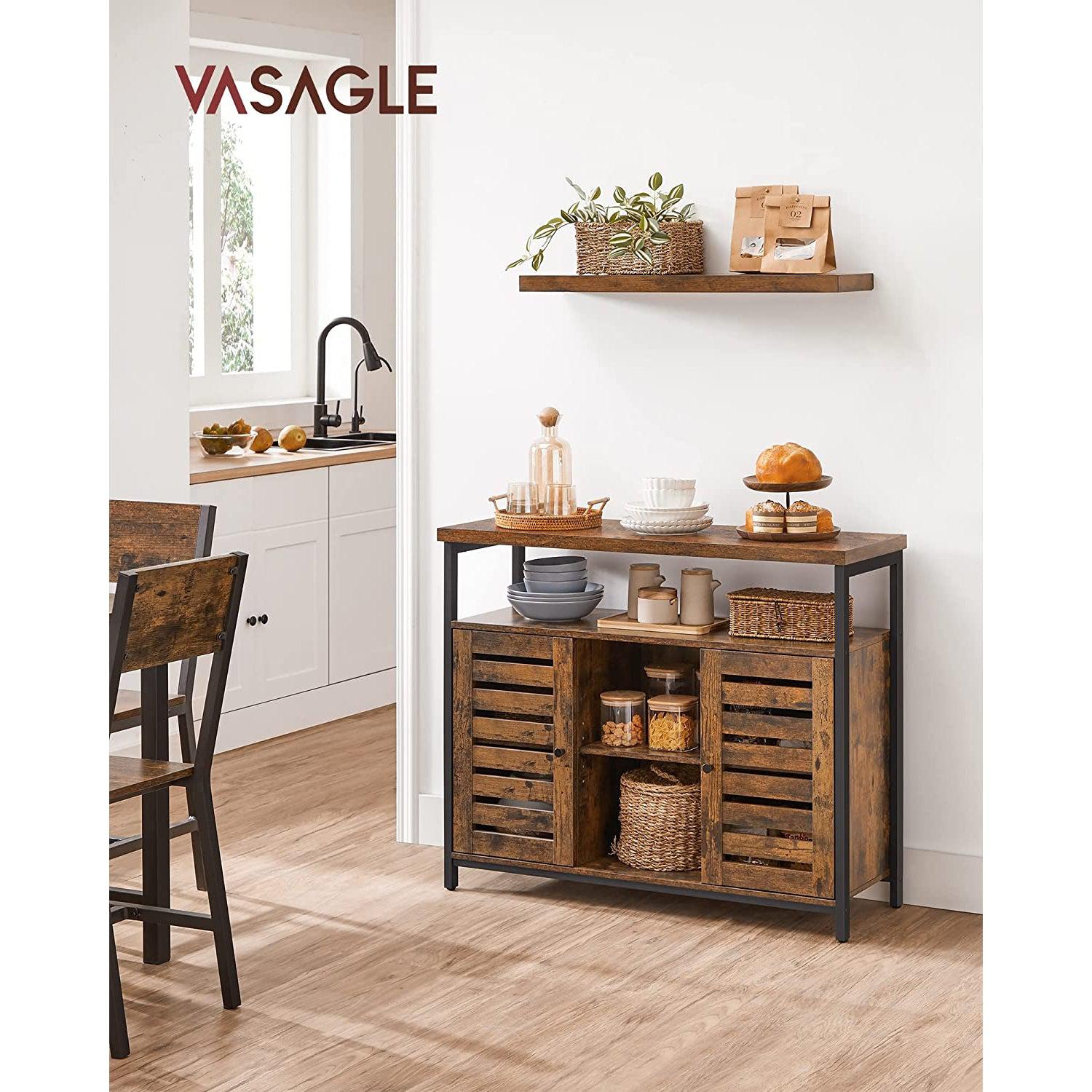 Kuhinjski ormarić za odlaganje, Podni ormarić 100 x 35 x 81,5 cm rustikalno smeđa i crna | Vasagle-vitahome.hr