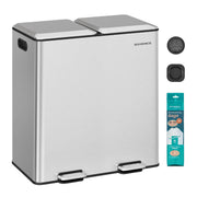 kuhinjski otpadnik 2 x 30 l, metalna kanta