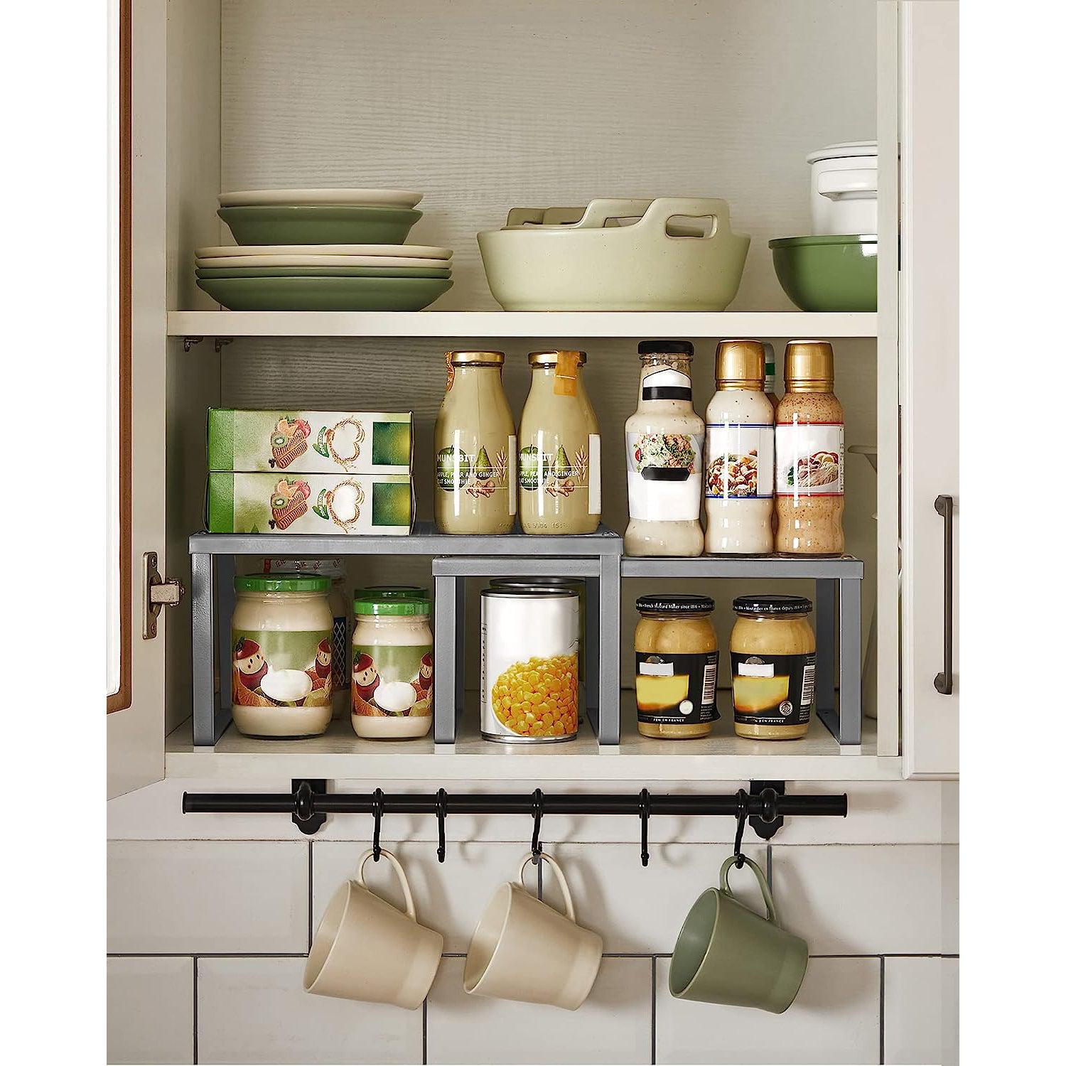 Kuhinjski stalak, organizator za začine, set od 2 komada 22,9 x 32,0 x 15,5 cm/21,8 x 32 x 13,7 cm, srebrni | SONGMICS-vitahome.hr
