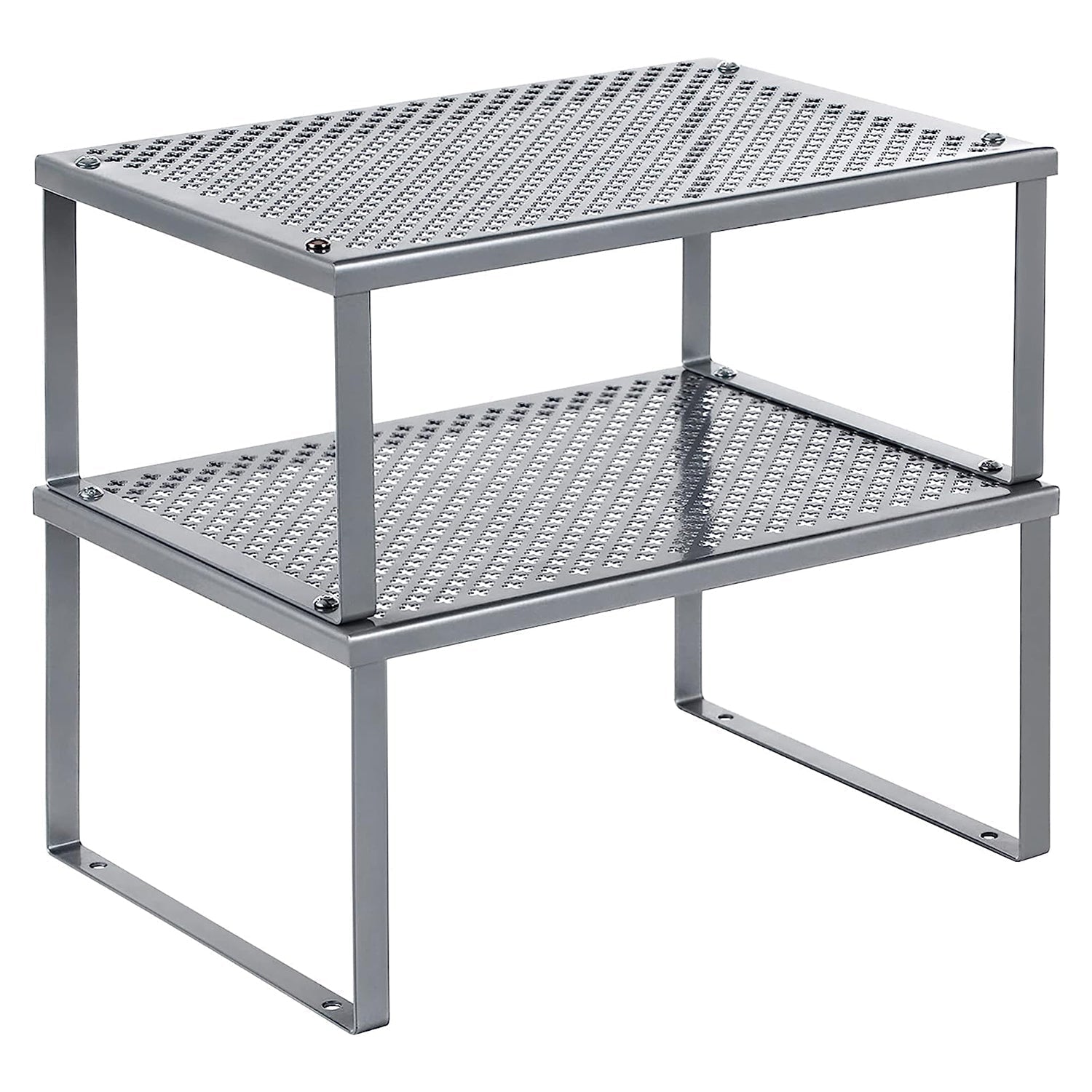 Kuhinjski stalak, organizator za začine, set od 2 komada 22,9 x 32,0 x 15,5 cm/21,8 x 32 x 13,7 cm, srebrni | SONGMICS-vitahome.hr