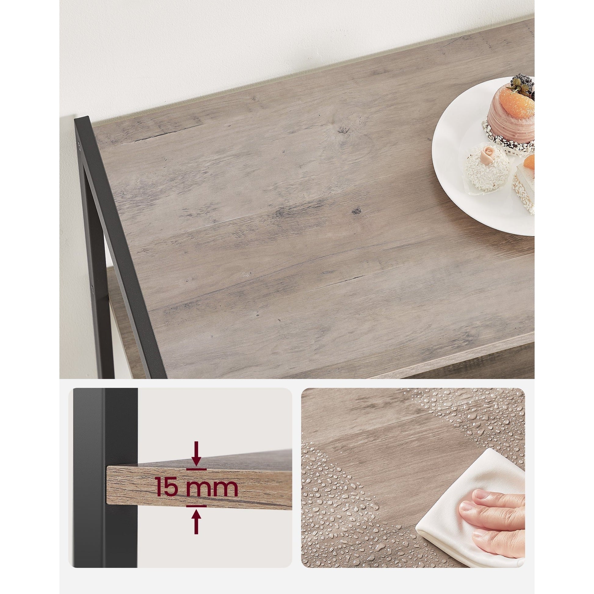 Kuhinski stalak s prostorom za mikrovalnu, 35 x 80 x 95 cm, smeđe crni | VASAGLE-vitahome.hr
