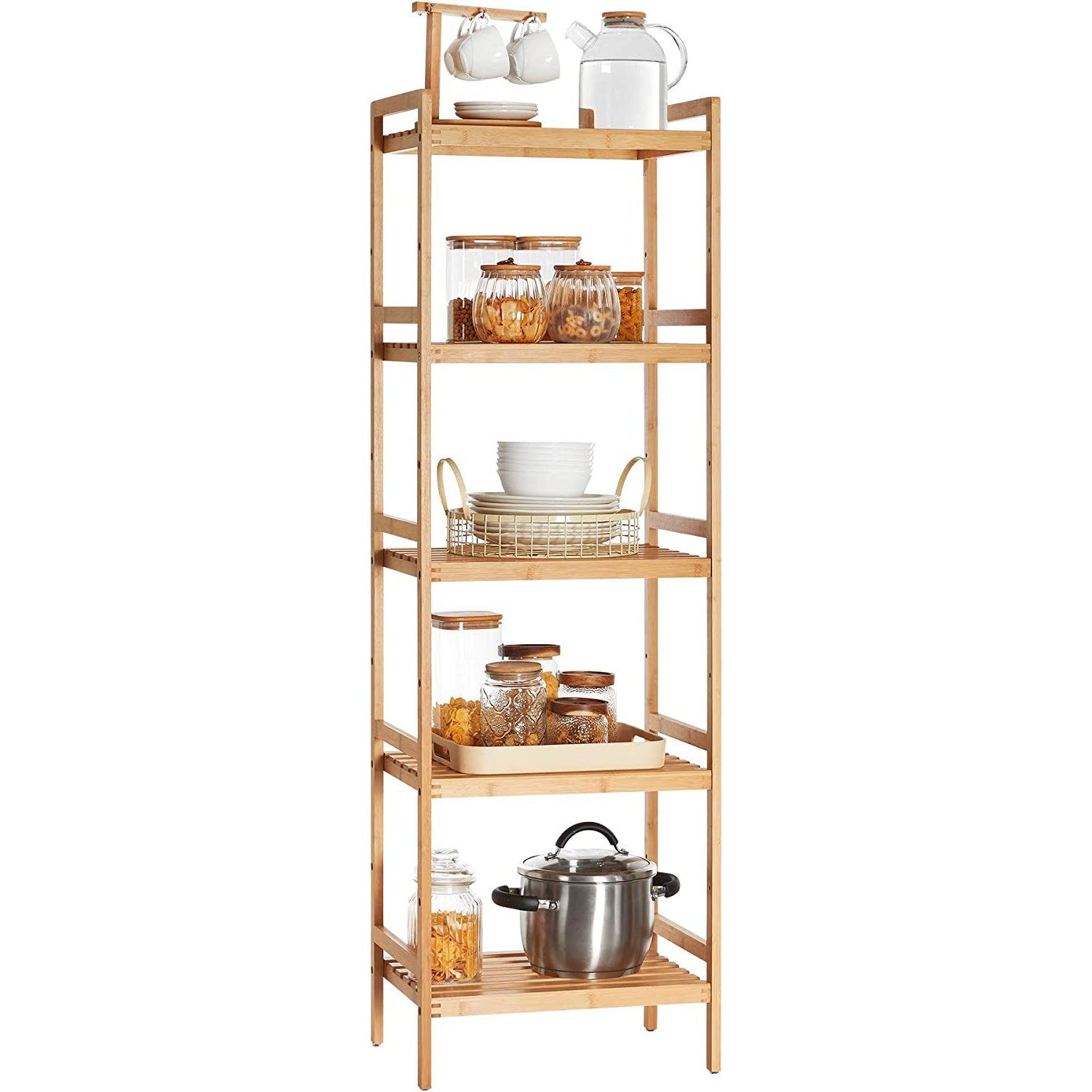 Kupaonska polica od bambusa 45 x 31,5 x 142 cm | SONGMICS-vitahome.hr