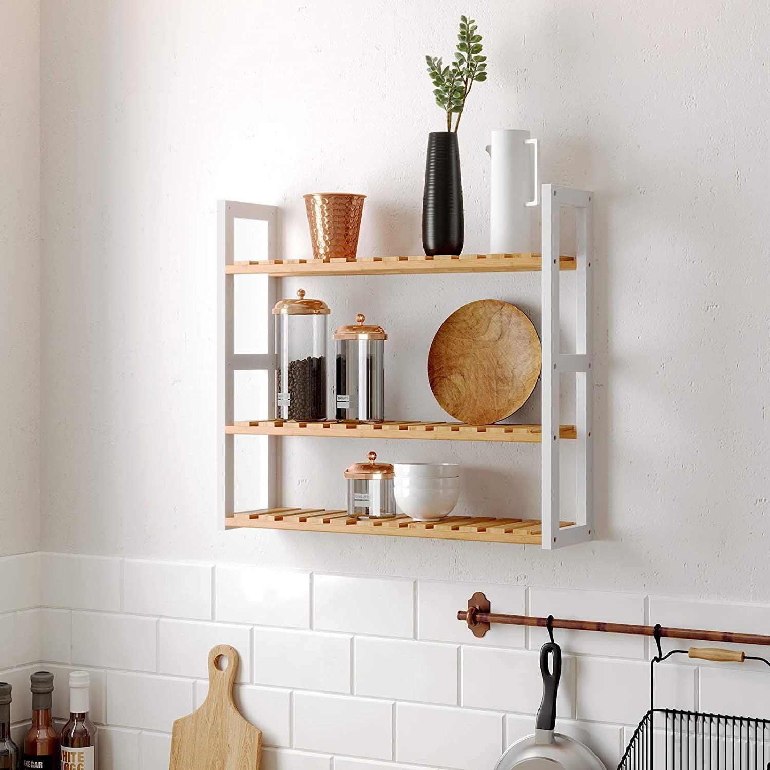 Kupaonska polica od bambusa u 3 razine 60 x 54 x 15 cm | SONGMICS-vitahome.hr