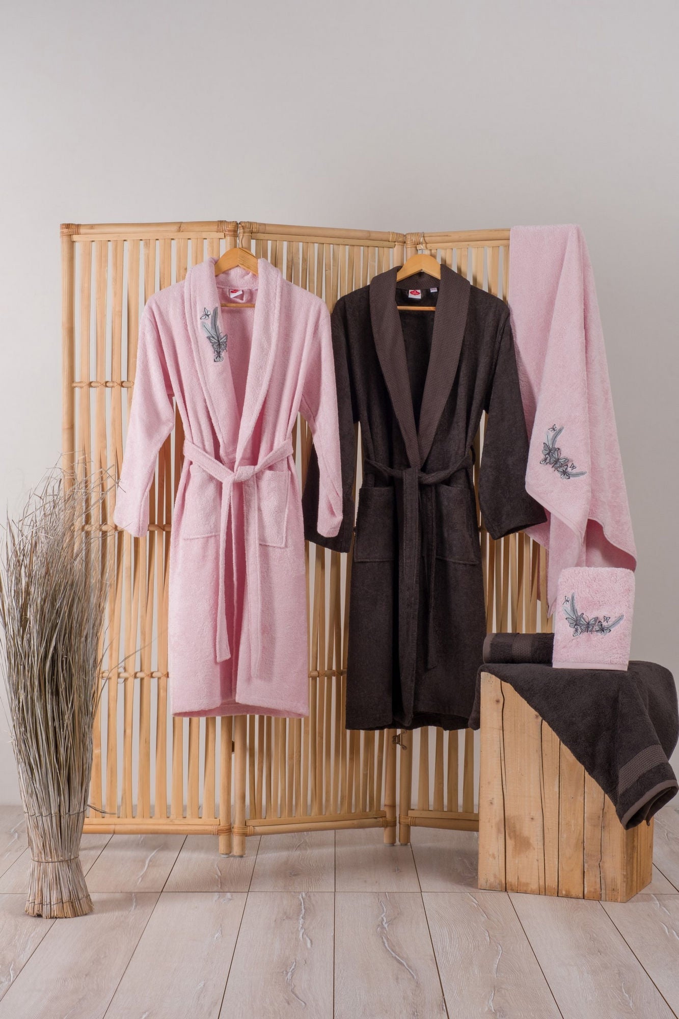 Kupaonski ogrtač Postavi 3D - Pink, Antracit | AG-vitahome.hr