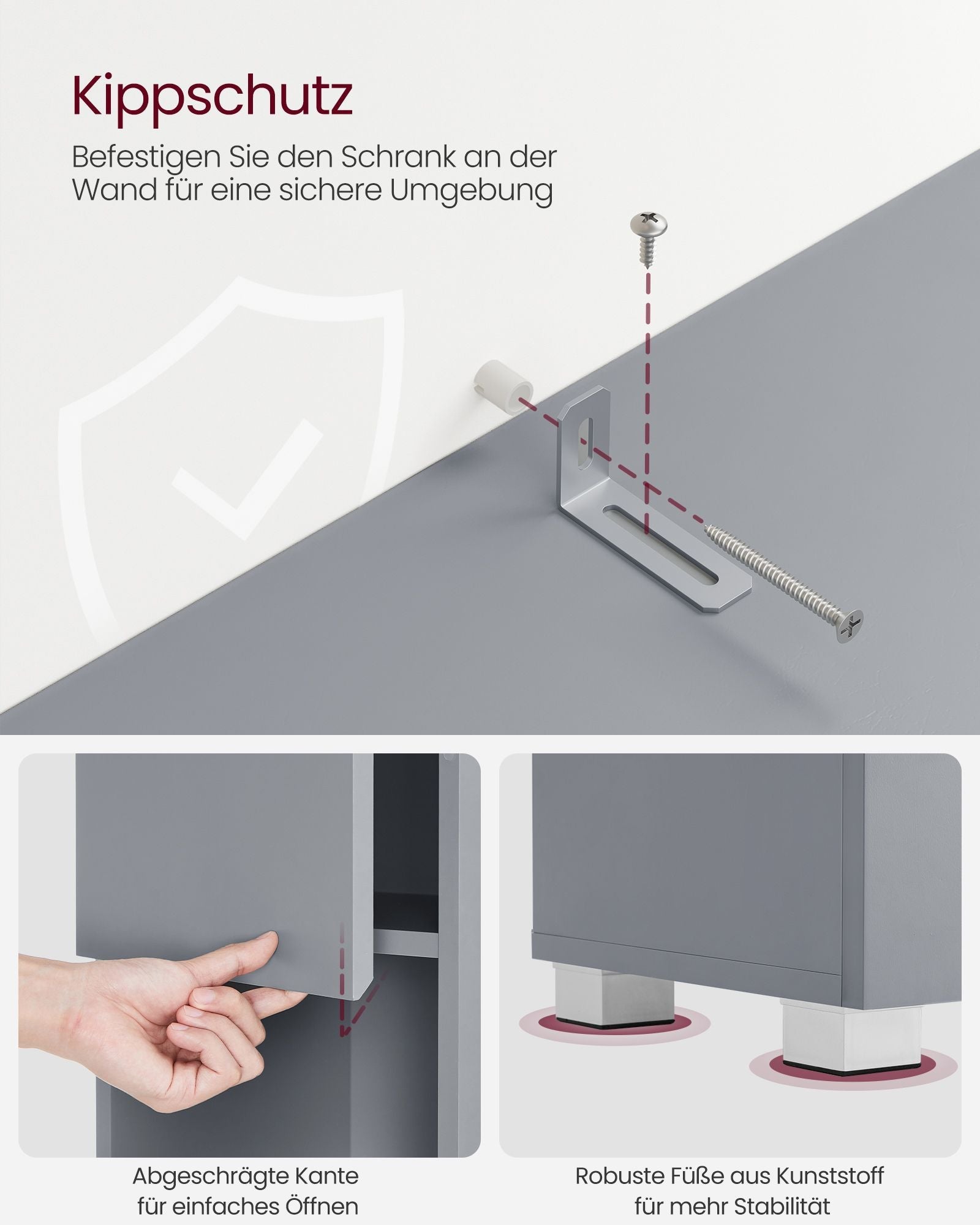 Kupaonski ormariá s ladicom i policama, 30 x 30 x 170 cm, sive boje | SONGMICS-SONGMICS-Vita Home