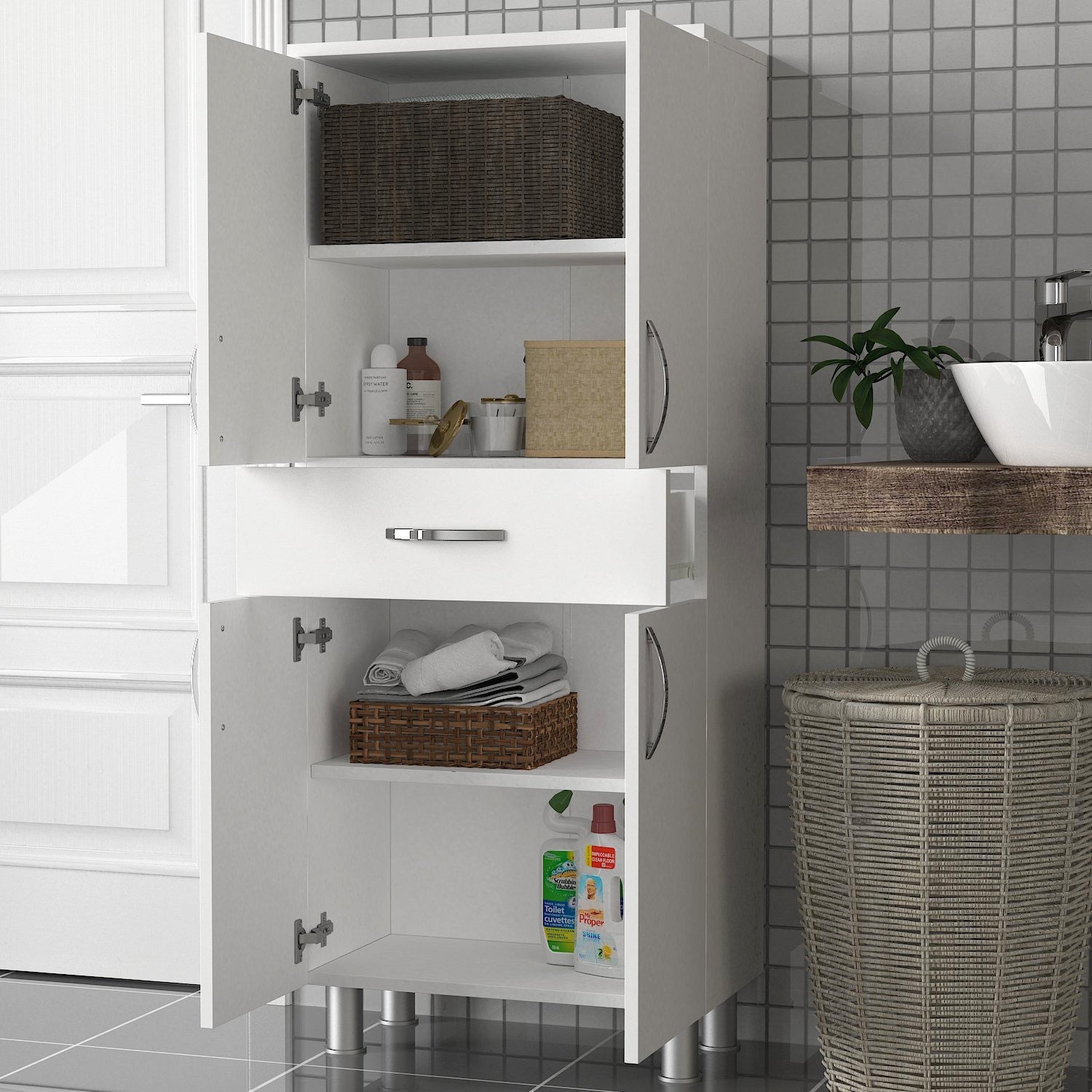Kupaonski ormarić Arizona 4 Kapak - White | AG-vitahome.hr