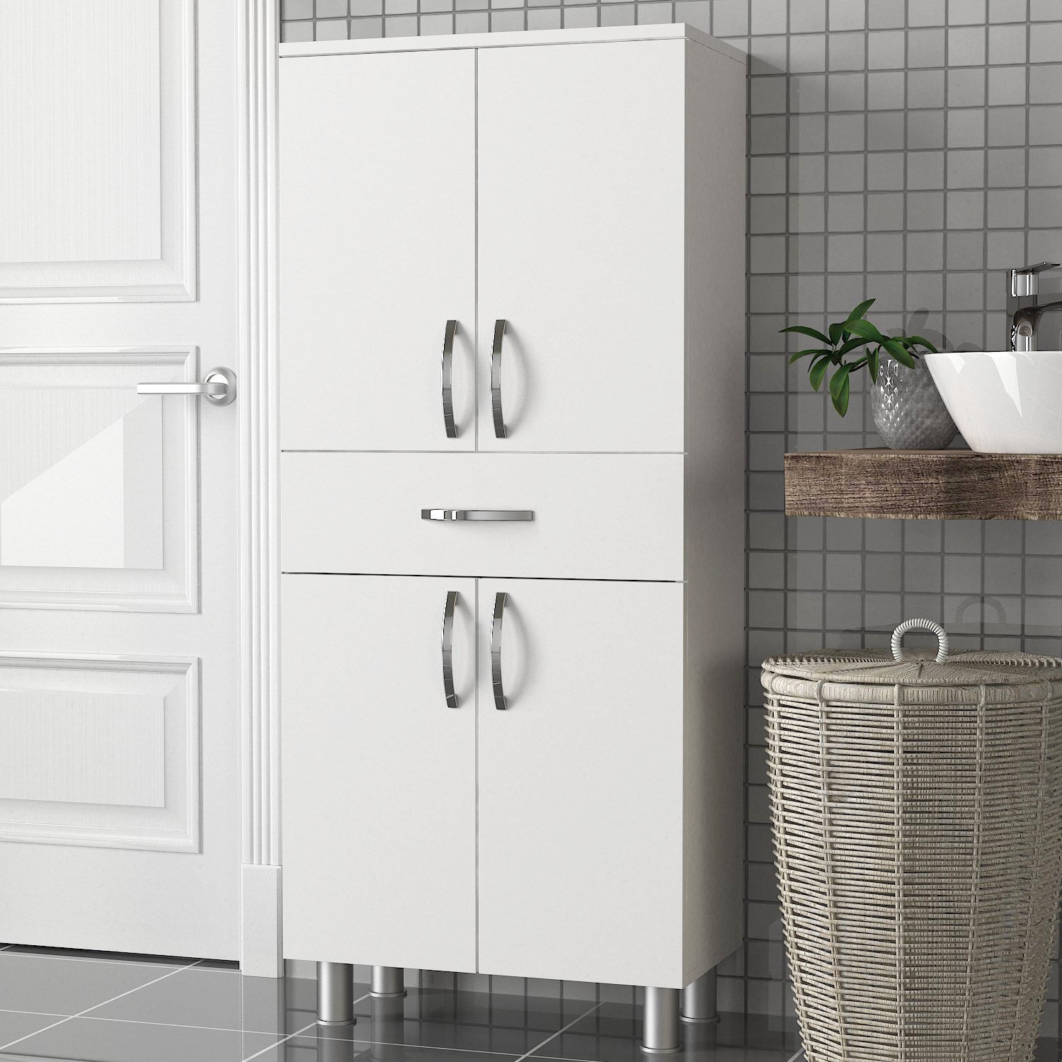Kupaonski ormarić Arizona 4 Kapak - White | AG-vitahome.hr