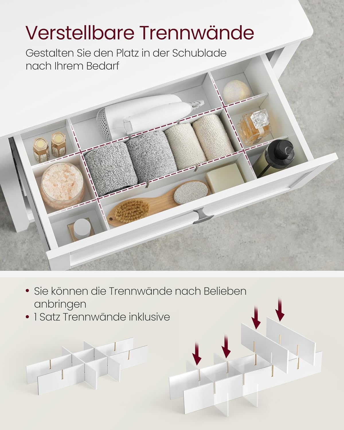 Kupaonski ormarić s 2 ladice 30 × 60 × 80 cm, bijeli