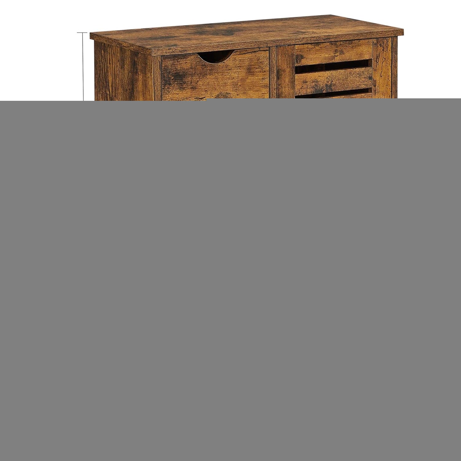 Kupaonski ormarić s 3 ladice i zatvorenim pretincem, 60 x 30 x 80 cm, smeđa | VASAGLE-vitahome.hr