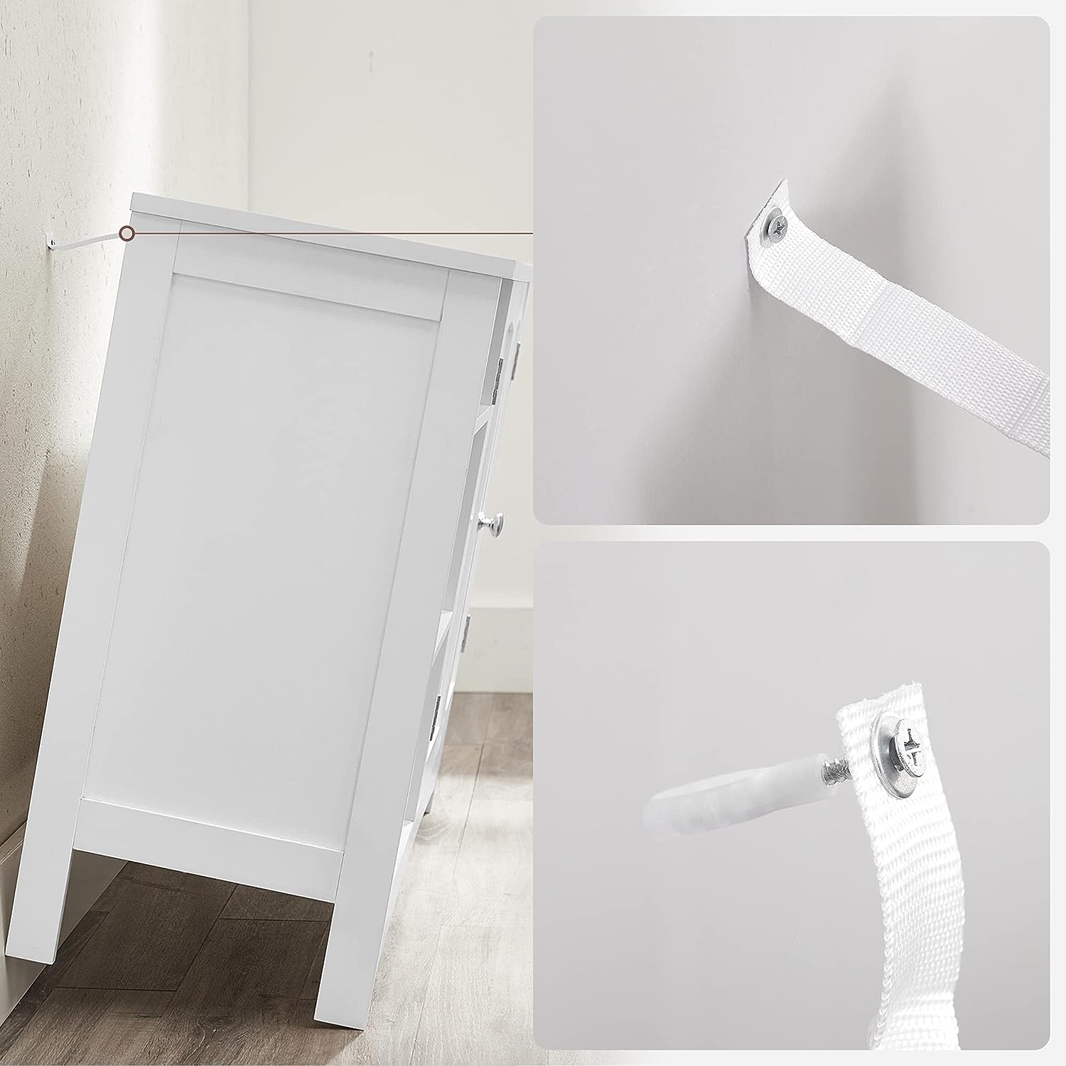 Kupaonski ormarić s otvorenom policom za umivaonik, 90 x 30 x 60 cm, bijeli | VASAGLE-vitahome.hr