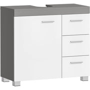 Kupaonski ormarić sa puno prostora za pohranu, 30 x 70 x 64 cm, sivo-bijeli | VASAGLE-VASAGLE-Vita Home