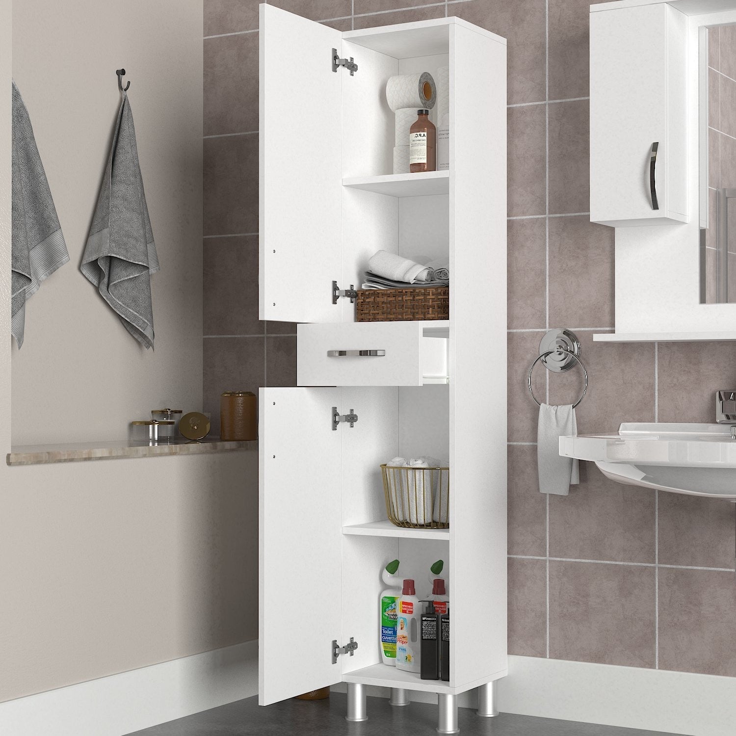 Kupaonski ormarić Selin - White | AG-vitahome.hr