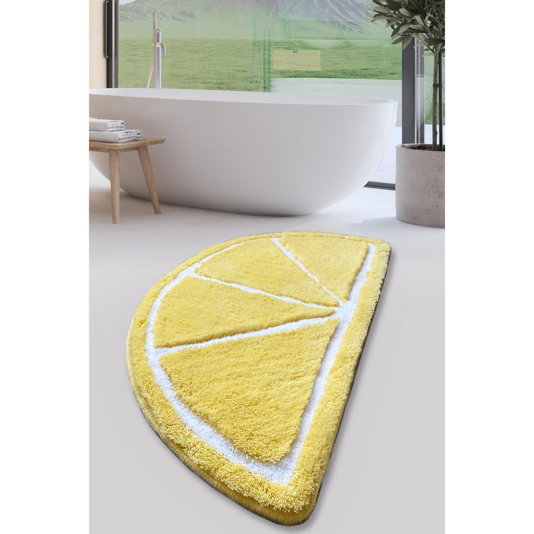 Kupaonski prostirač Limon - Žuta boja | AG-vitahome.hr